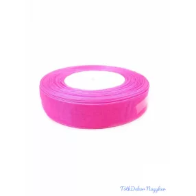 Organza szalag szegett 20mm x 45,72m - Közép Pink