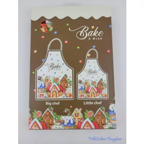 Anya-lánya konhyai kötény szett - Mézeskalács falu