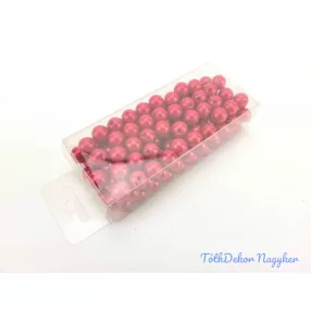 Gyöngy 10mm 85g - Bordós Piros