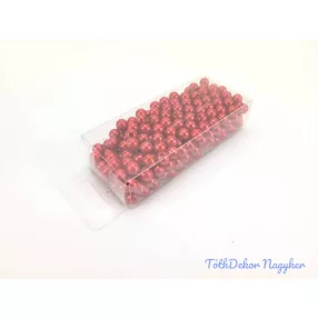 Gyöngy 8mm 85g - Bordós Piros
