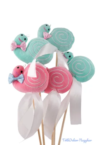 Pálcás plüss figura - Csiga