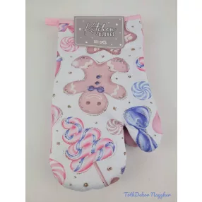 Sütőkesztyű pár - Rózsaszín Mézi