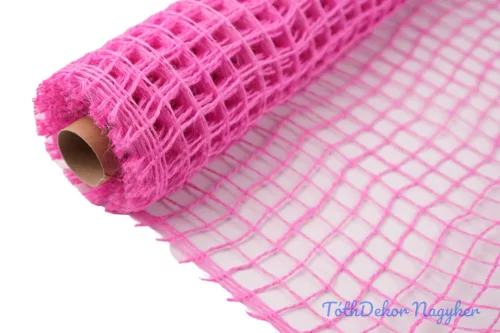Juta nagylukú hálós tekercs 48 cm x 5m - Rózsaszín