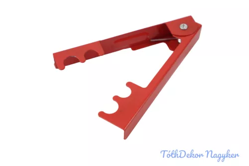 Rózsatüskéző fém 17 cm - Piros