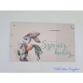 Nyuszis fekvő deszka kopogtató alap 25 cm