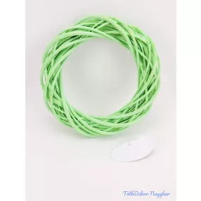 Vessző koszorú alap 25 cm - Mentazöld