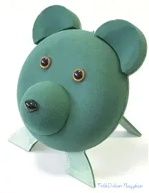 OASIS BIOLINE Teddy Face - Kitámasztós maci fej tűzőhab forma 30x23x12cm