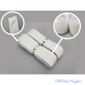 Tépőzár csík pár fehér 1m