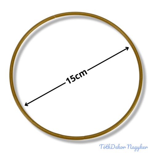 Fém karika 15 cm - Arany