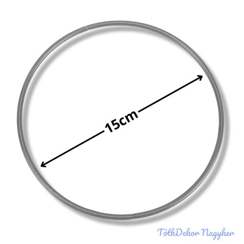 Fém karika 15 cm - Ezüst