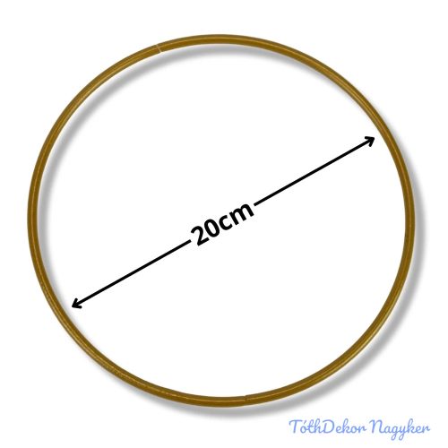 Fém karika 20 cm - Arany