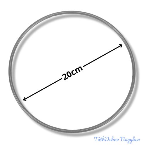 Fém karika 20 cm - Ezüst