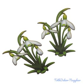 Nyomtatott dekorkarton - Hóvirág 2db/csomag