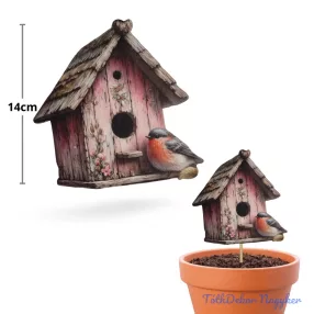 Nyomtatott dekorkarton - Madáretető rózsaszín