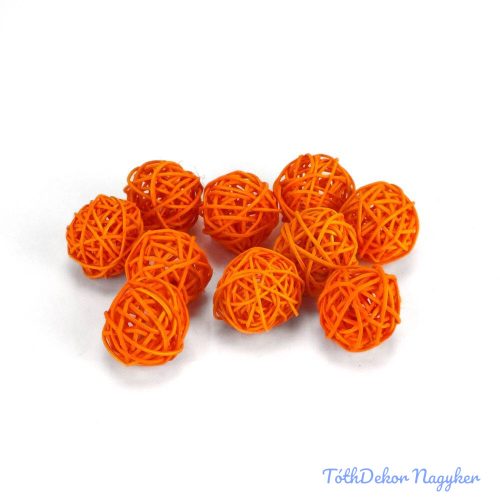 Vessző gömb 3 cm 10db/cs - Narancs