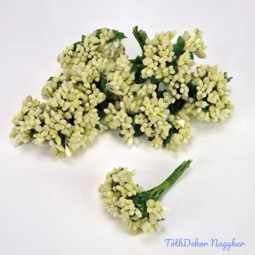 Bogyós rezgős mini csokor 9cm - Krém