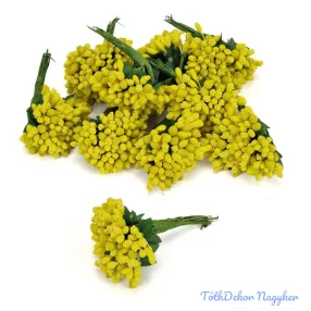 Bogyós rezgős mini csokor 9cm - Sárga