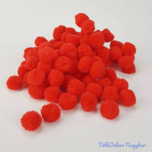 Zsenília pompon 1,5 cm 100db/cs - Piros