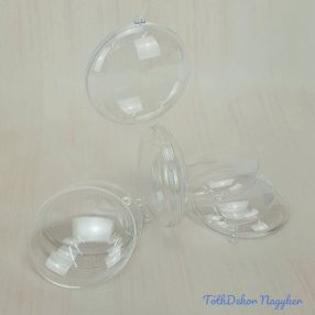   Ajándéktartó szétválasztható műanyag 7x7x2,5 cm 5db/cs - Lapos Gömb