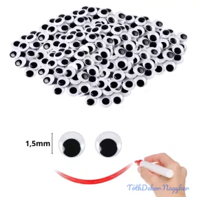 Mozgó szem kerek 1,5cm 100db/csomag