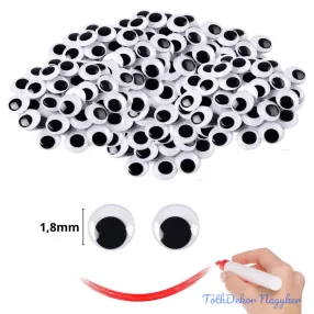 Mozgó szem kerek 1,8cm 100db/csomag