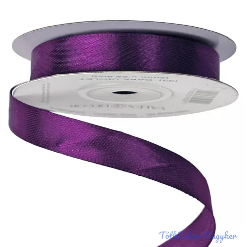 Szatén szalag 12 mm x 22.86 m - Sötét Ibolya