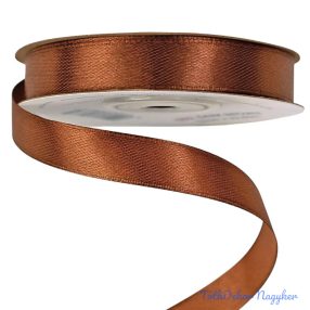 Szatén szalag 12 mm x 22.86 m - Sötétbarna
