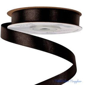 Szatén szalag 12 mm x 22.86 m - Fekete