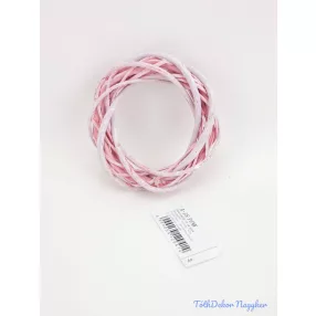 Vessző koszorú alap 15 cm - Rózsaszín