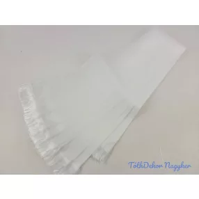   Koszorú szalag fehér rojttal 11cm x 200cm 10db/csomag - Fehér