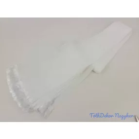   Sírcsokor szalag fehér rojttal 7cm x 200cm 10db/csomag - Fehér