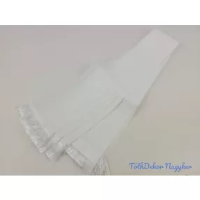   Sírcsokor szalag fehér rojttal 8cm x 170cm 10db/csomag - Fehér