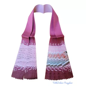 Ballagási szalag 6 cm - Babarózsaszín rózsa