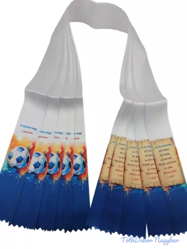 Ballagási szalag 6 cm - Focilabdás