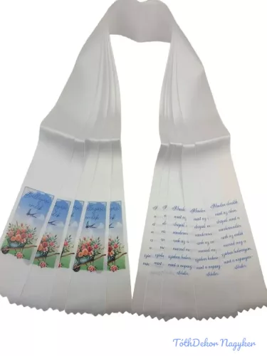 Ballagási szalag 7 cm - Fecskés talicska