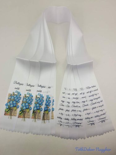 Ballagási szalag 7 cm - Búzavirágos