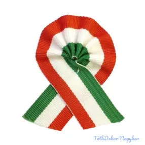 Magyar nemzeti színű Kokárda 23mm szalagból