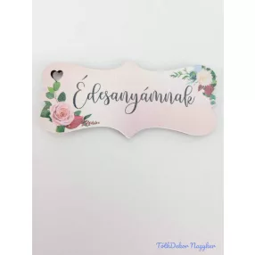 Édesanyámnak virágos tábla 3,2x7,2cm - biléta