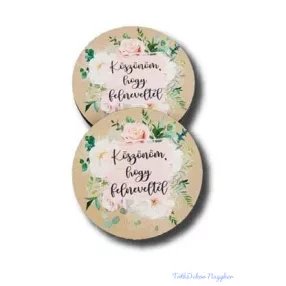 Köszönöm, hogy felneveltél kör 5cm - Barna hátteres