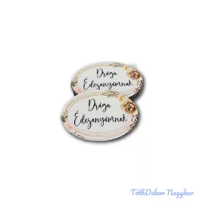 Drága édesanyámnak kis ovális 4x6cm - Aranyovál