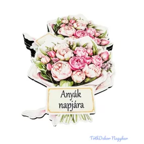 Anyák napjára virágcsokor 6,9x6,6cm - 5db/csomag