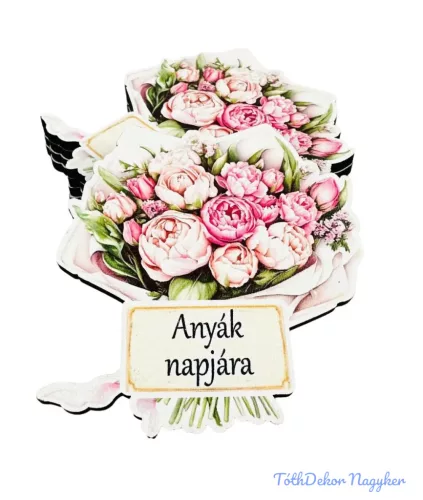Anyák napjára virágcsokor 6,9x6,6cm - 5db/csomag