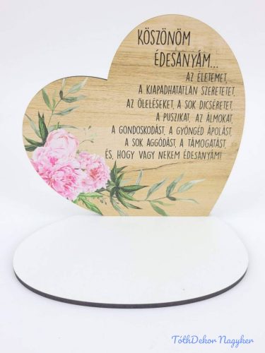 Kis talpas fa szív Köszönöm Édesanyám… 13,2x12,8cm