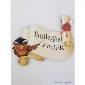 Ballagási emlék papiruszos bagoly