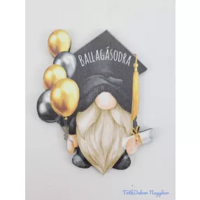 Ballagó manó lufikkal és felirattal - Fiú