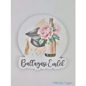 Ballagási emlék - Kalap virág és pezsgő