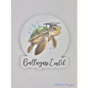 Ballagó teknős táblácska