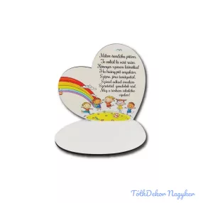 Kis talpas fa szív 13,2x12,8 cm - Mikor óvoda jöttem…