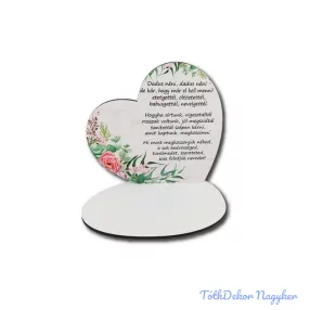Kis talpas fa szív 13,2x12,8 cm - Dadus néni