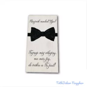   Esküvői téglalap 14x7,5cm - Köszönök mindent apa! - Vőlegénytől